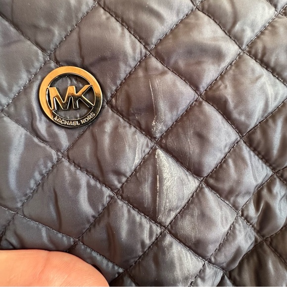 MICHAEL‎ KORS Quilted Black High Neck Women’s Jacket Size 8 - Picture 7 of 14